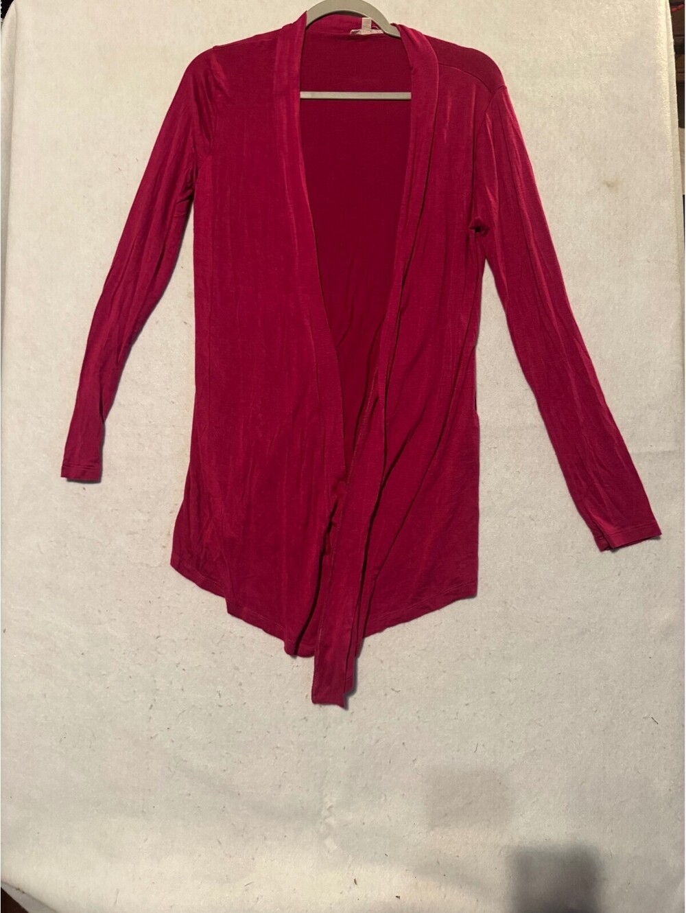 Zenana Outfitters Women's Open Front Cardigan Size small Red